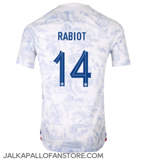 Ranska Adrien Rabiot #14 Vieraspaita MM-kisat 2022 Lyhythihainen